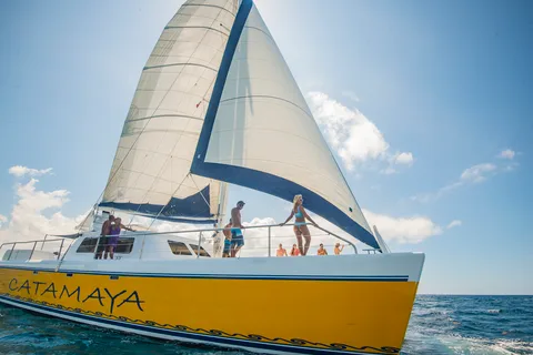 Desde Puerto Aventuras: Compartir Excursión en Catamarán