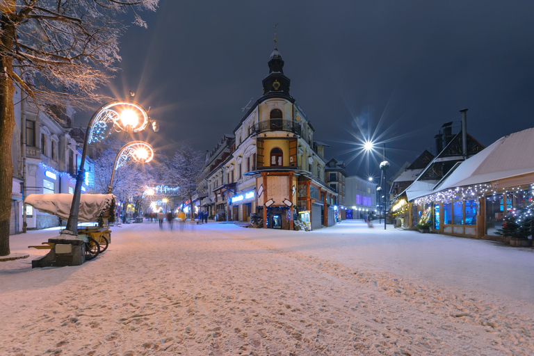 Au départ de Cracovie : Excursion d'une journée aux bains thermaux de SzaflaryBains thermaux de Szaflary, Zakopane et promenade dans les arbres en Slovaquie