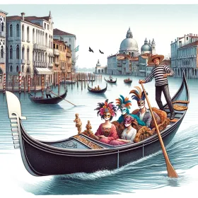 Venedig: Karneval Gondelfahrt & Maske
