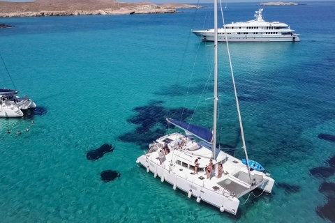 Mykonos: crucero en catamarán de lujo con almuerzo y bebidas