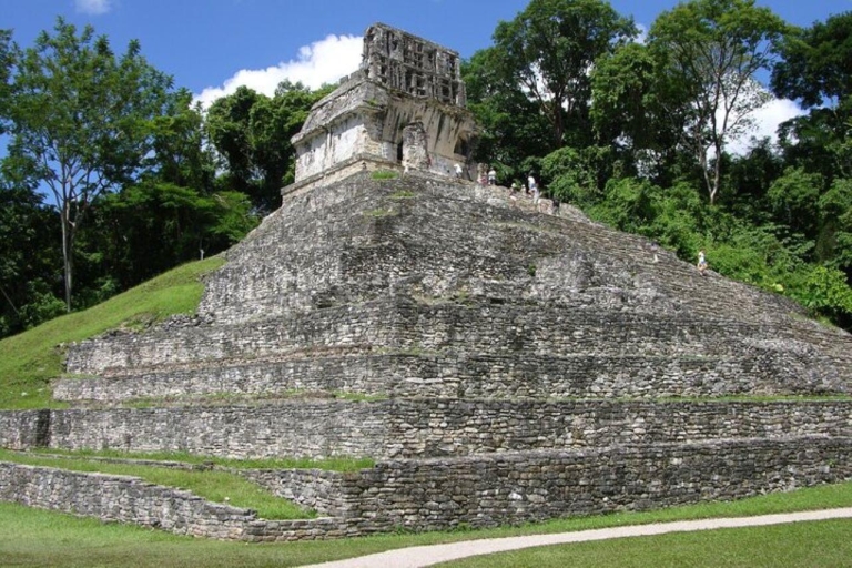 Stanowisko archeologiczne Palenque z Villahermosa lub lotniskaPalenque Site + Agua Azul spada w 2024 r.