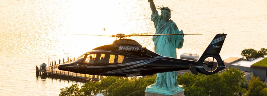 Fra New Jersey: Helikoptertur med NYCs bylys om kvelden