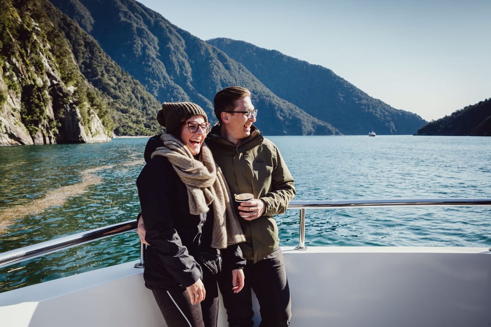 milford sound nature cruise on premium glass roof catamaran