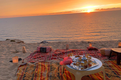 Agadir: Sunset Sandboarding Adventure, Canyon Tour & Dinner