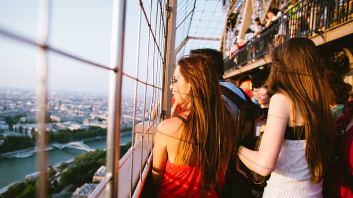 paris eiffel tower direct access tour at sunset