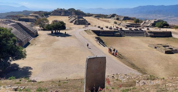 Monte Albán. Sightseeing Bike Tour. Archeology, Alebrijes and History.