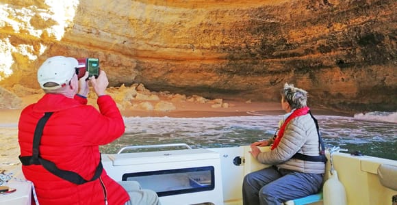 From Portimão: Private Boat to Benagil Cave / Marinha Beach