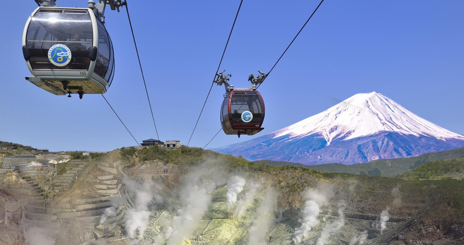 Tokio: Tour zum Fuji, nach Hakone und Enoshima, Owakudani-Seilbahn