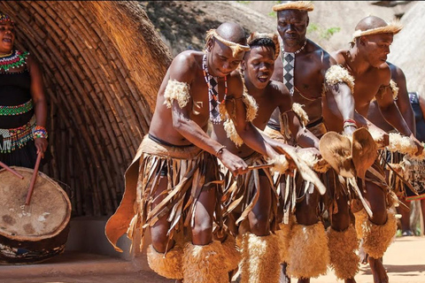From Durban: Phezulu Cultural Village Tour with Safari