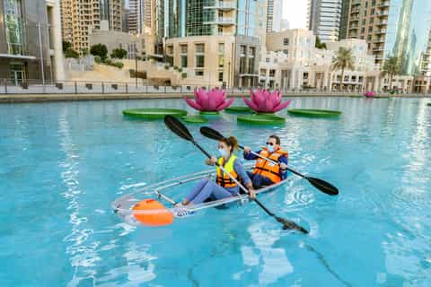 Dubai: Burj Lake Boat, Water, and Kayaking Activities