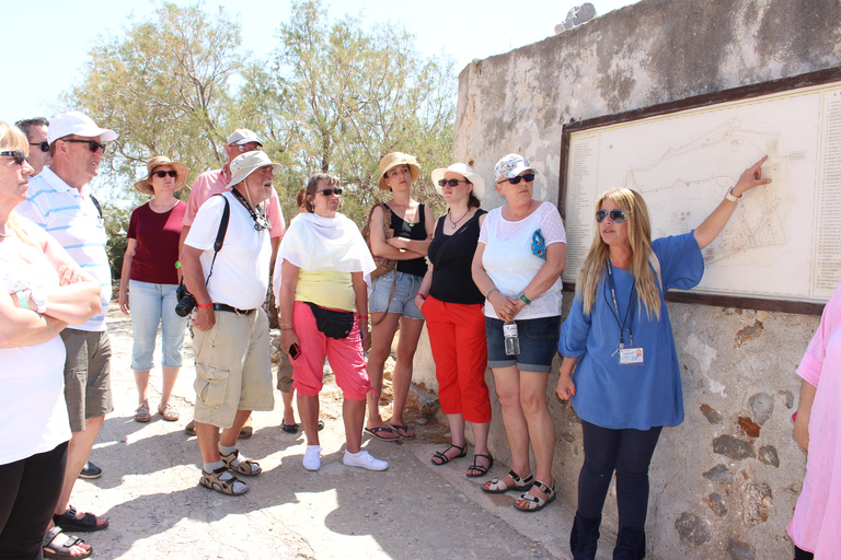 Dagtrip met gids naar het eiland Spinalonga met lunch in de taverne en wijnOphalen van Kokkini naar Agios Nikolaos en Elounda