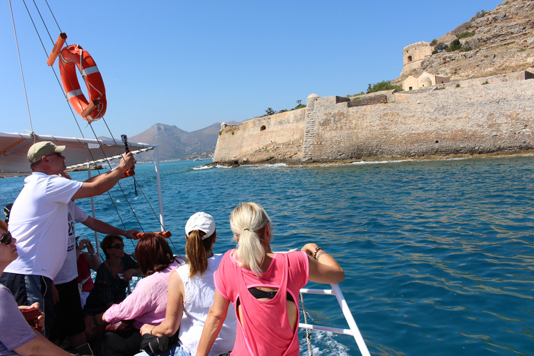 Excursion guidée d'une journée sur l'île de Spinalonga avec déjeuner à la taverne et vinPrise en charge d'Agia Pelagia à Ammoudara