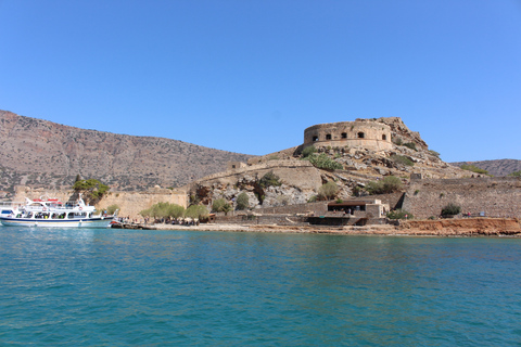 Excursion guidée d'une journée sur l'île de Spinalonga avec déjeuner à la taverne et vinPrise en charge d'Agia Pelagia à Ammoudara