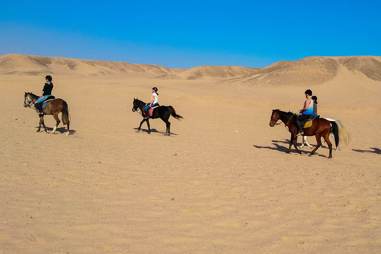 Desde Hurghada: Amanecer en el Mar Rojo y Paseos a Caballo por el DesiertoBahía de Makadi, Sahl Hasheesh: 2 horas sólo de paseo a caballo