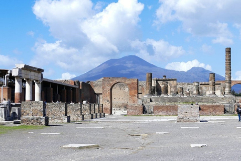 From Sorrento: Day Tour to Pompeii Ruins and Mount Vesuvius Tour in Spanish