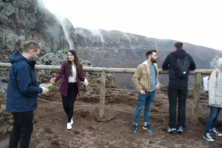 Vanuit Sorrento: Dagtocht naar de ruïnes van Pompeii en de VesuviusbergTour in het Italiaans