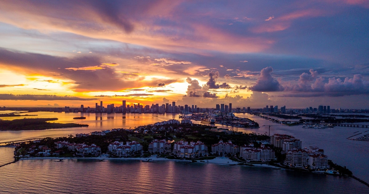 Miami crucero al atardecer por la bahía de Biscayne y South Beach