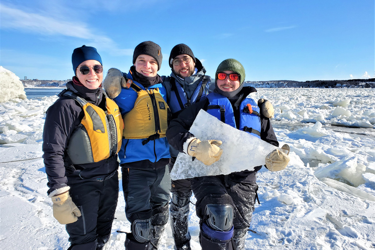 Ciudad de Quebec: Canoa sobre hielo con chocolate caliente y sauna