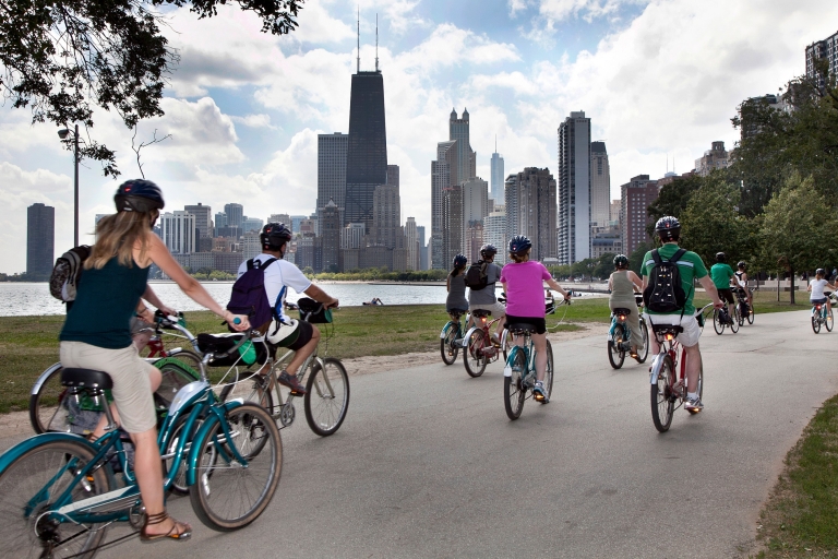 Chicago: fietsverhuur voor een hele of halve dagElektrische fiets - verhuur van een halve dag