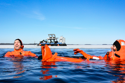 Helsinki: Arktisches Luftkissenboot-Erlebnis mit MittagessenHelsinki: Arktisches Hovercraft-Erlebnis mit Mittagessen