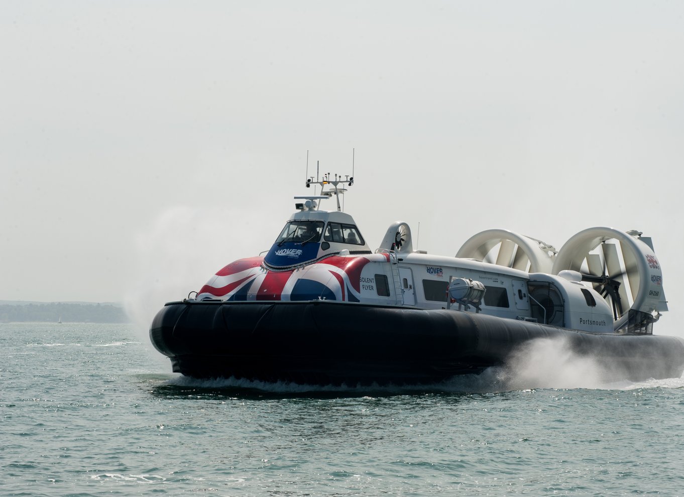 Portsmouth: Hovercraft-flyvning til Isle of Wight