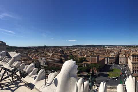 Rome: Panoramic Glass Elevator Ticket with Audio App