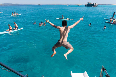 Ibiza: Formentera Catamaran Cruise, Free Time & Sunset Party