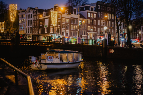 Amsterdam : croisière privée romantique sur les canaux de nuit