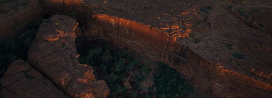 Petermann: cavalcavia dell'elicottero del Kings Canyon