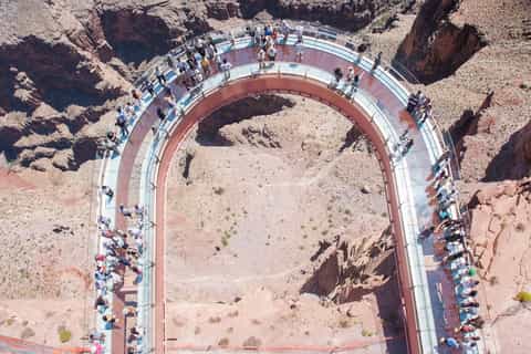 From Las Vegas: Grand Canyon West Rim Tour with Helicopter, Boat, Skywalk, Snack & Lunch