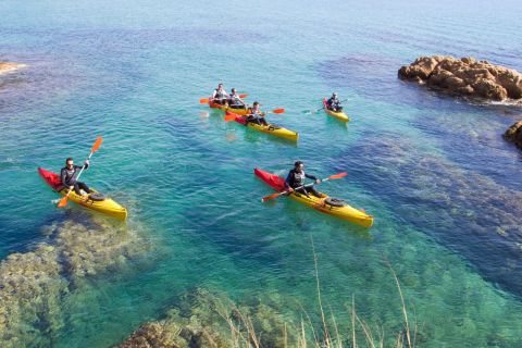 Costa Brava: zeegrotten kajak- en snorkeltocht