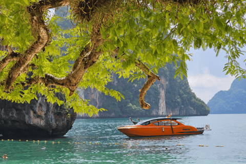 Krabi: Viagem de 1 dia à Ilha Hong e às 4 Ilhas com a Neptune Speedboat