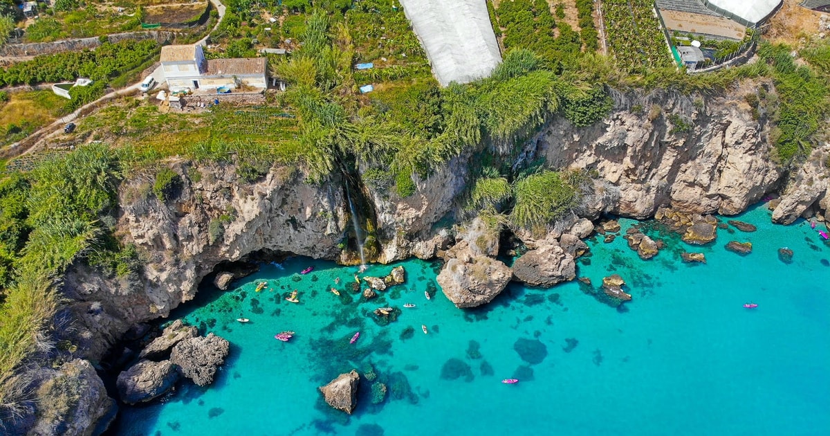 Nerja Maro Waterfall Boat Trip with Paddleboarding & Drink GetYourGuide