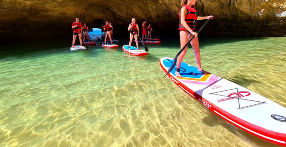 Albufeira: Stand Up Paddle Lesson and Coastal Tour