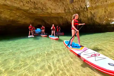 Albufeira : Leçon de stand up paddle et excursion côtière