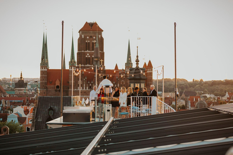 Gdansk Centrum: Diner op het dak op de 8e verdiepingGdansk Centrum: Restaurant met het dak op de 8e verdieping