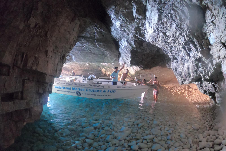 Desde Porto Vromi: crucero en barco privado por Shipwreck Beach