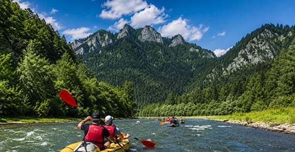From Krakow: Rafting, Skywalk & Thermal Baths Tour
