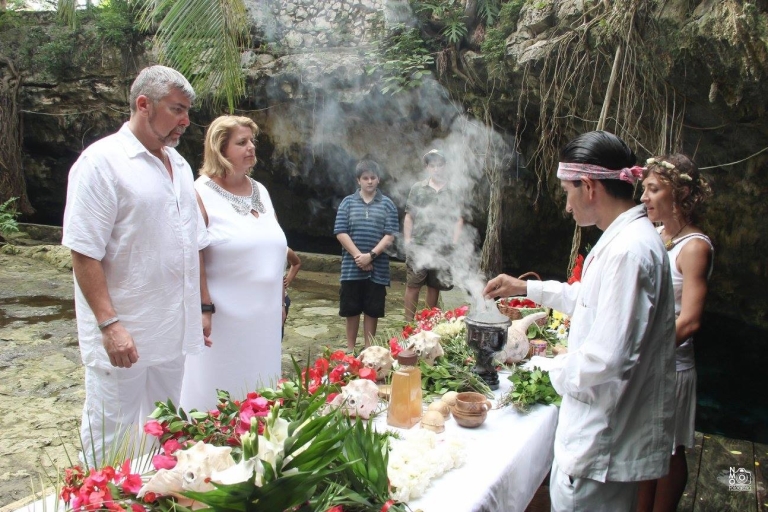 Depuis Cancun ou Playa del Carmen : cérémonie de purification maya