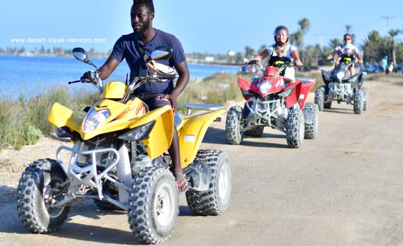 Djerba: 3 Hour Guided Quad Bike Ride with Blue Lagoon