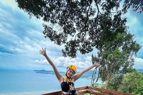 Phuket: Elephant Sanctuary & Zipline Adventure Combo Elephant Walk & 16-Platform Zipline Adventure