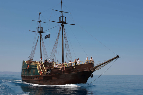 Rethymno: Pirate Boat Cruise with Swimming Stops