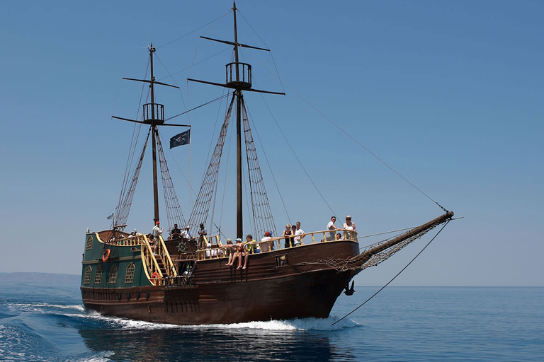 Rethymno: Piratenbootfahrt mit Schwimmstopps