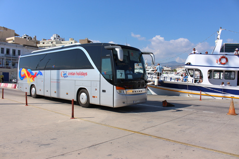 Dagtrip met gids naar het eiland Spinalonga met lunch in de taverne en wijnOphalen van Kokkini naar Agios Nikolaos en Elounda