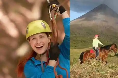 Aventure dans la canopée d'Arenal et équitation