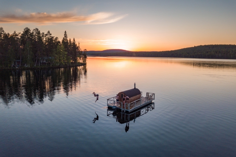 Rovaniemi: croisière panoramique sur la rivière en bateau-sauna