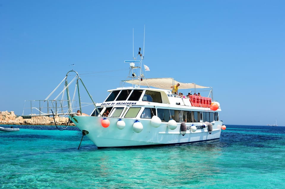 Olbia: Maddalena Archipelago Boat Tour with Minibus Transfer | GetYourGuide