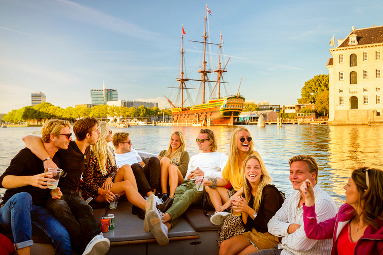 Amsterdam: Open Boat Cruise with Unlimited Drinks Option Rijksmuseum Meeting Point without Drinks