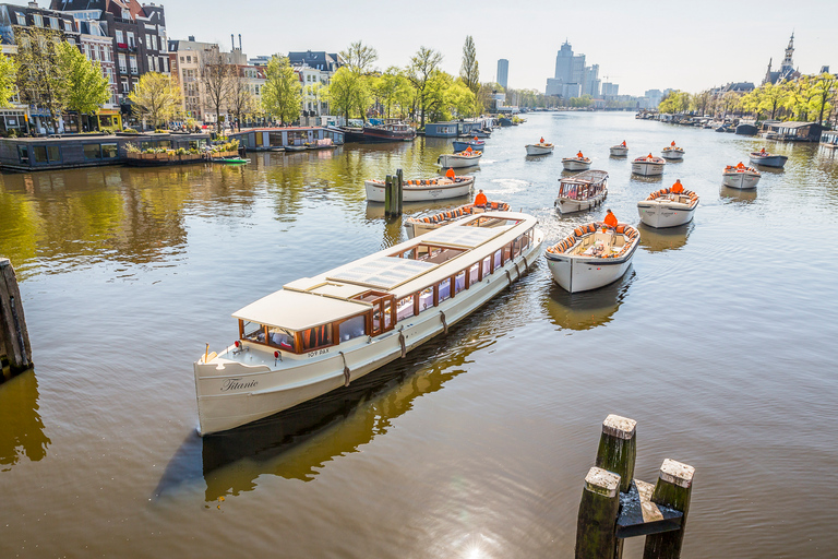 Amsterdam: Crucero en barco abierto con opción de bebidas ilimitadasPunto de encuentro de la Casa de Ana Frank sin bebidas