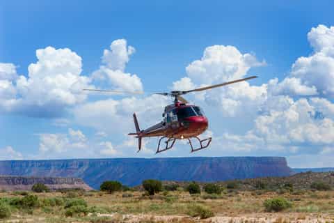 From Las Vegas: Grand Canyon West Rim Tour with Helicopter, Boat and Skywalk with Lunch